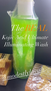 The REAL Kojic Acid Ultimate Illuminating Wash For Face & Body (Regular Size) 8+ oz